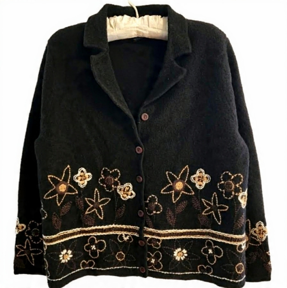 100% Wool Cozy Dark Academia Cabincore Mori Girl Wimsigoth Paraphrase Blazer XL